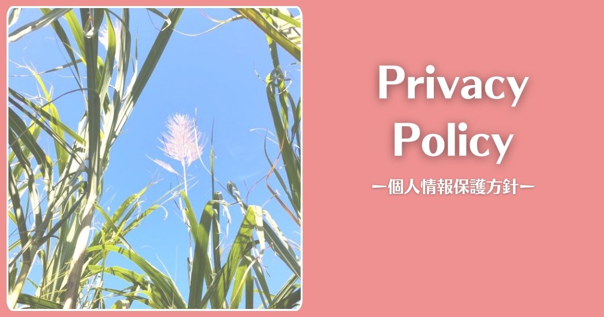 Privacy policy 個人情報保護方針
